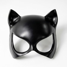 Black Cat Ear Half Face Mask Masquerade Halloween Costume Party Adults Women