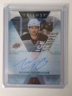 2016-17 Upper Deck Trilogy - Ice Scripts Adam Henrique #IS-AH (AU)