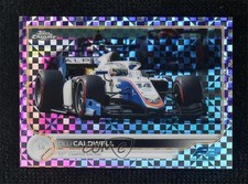 2022 Chrome Formula 1 F2 Cars Purple Checker Flag Refractor Olli Caldwell 07o4