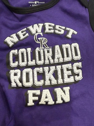 Colorado Rockies Block Letters 3pc Set Infant Baby Bodysuit 6/9 M Purple/bl/wh - Bild 7 von 13