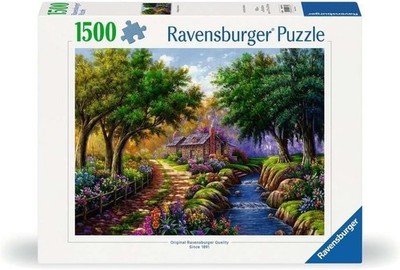 NEW & SEALED Ravensburger 00735 Cottage By The River 1500 Pc Jigsaw Puzzle