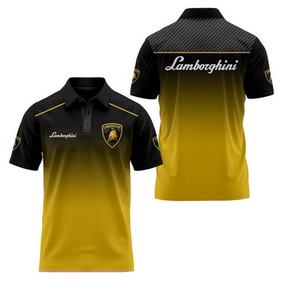 *Best Price* Custom Name Men's Lamborghini Logo Polo 3D Shirt Size S-5XL
