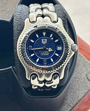 TAG Heuer S/el Women’s Quartz 200m Blue Dial Date SS Bracelet Watch Box