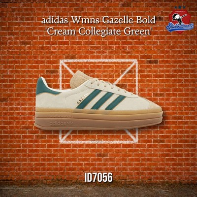 adidas Gazelle Bold Magic Beige Collegiate Green Women's (ID7056)