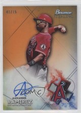 2021 Bowman Sterling Prospect Orange Refractor 41/75 Alexander Ramirez Auto 0c6