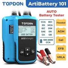 TOPDON 12V Car Battery Tester Battery Load Tester Battery Analyzer AB101 UK NEW