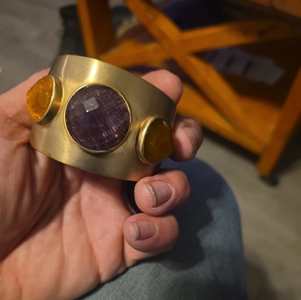 BRAZALETE BRAZALETE LUCAS JACK LONDRES 14kt Chapado en Oro sobre Latón NUEVO Auténtico  Foto 3 de 4