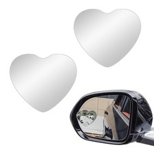 Heart Shaped Blindspot Mirror for Car, HD Glass Side Blind Heart-shaped White