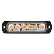 Pro LED 306A 19 Flash Patterns 4-7/16" x 1-1/8" x 1/2", Clear Lens, Amber