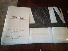 Signature Nautica Slightly Irregular King Size Flat Sheet 45/ FREE SHIPPING