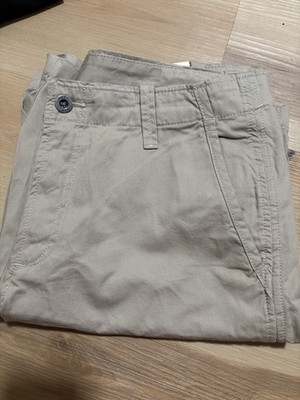 GAP W34 Shots Men's Cream Color Elegant Casual Pants 100% Cotton