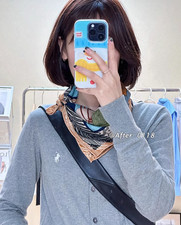 70 cashmere 30 silk Elegant Knight double side printed square Wrap shawl 25''