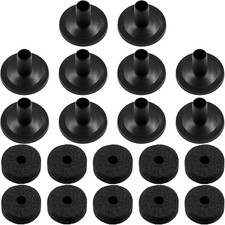 20Pcs Cymbal Felts Drum Accessories, Includes Felt Cymbal Sleeves Washers, Bla