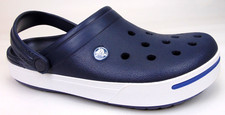 NEW Crocs Crocband II Navy Blue White Clogs Men  s Size 7.0 Women  s Size 9.0 M