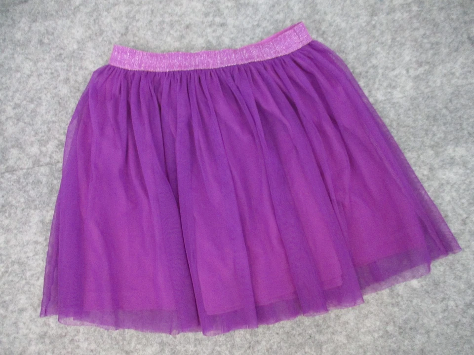 Falda patinadora de malla púrpura con cebra manchada cintura elástica talla M (8) Foto 2 de 4