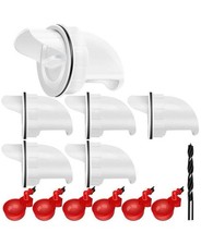 DIY 6 Port Auto Gravity Chicken Feeder 6 Nipple Water Kit Complete SA0522167   