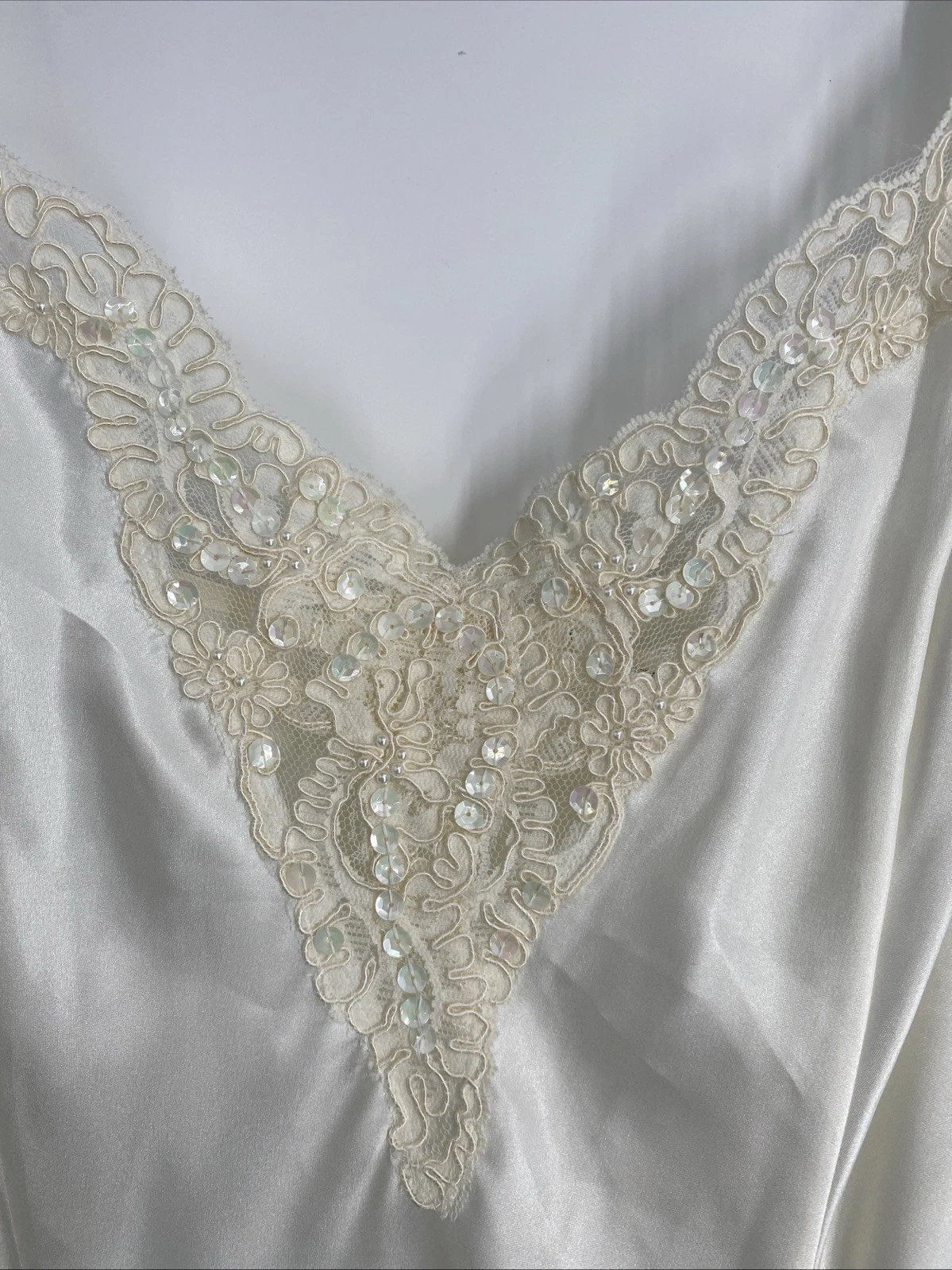 UNDERCOVER Abito donna Victoria Secret perline slip taglia grande bianco fata Y2K 357