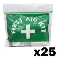 25 x First Aid Bags - Sealable for Retail Sales - Empty - High Quality