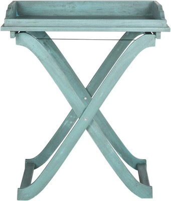 Covina Beach House Blue Tray Table - Chic Outdoor Decor Essential