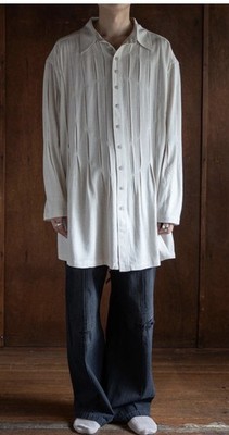 Professor.E Pleated Long Shirt sz 50 xl unisex