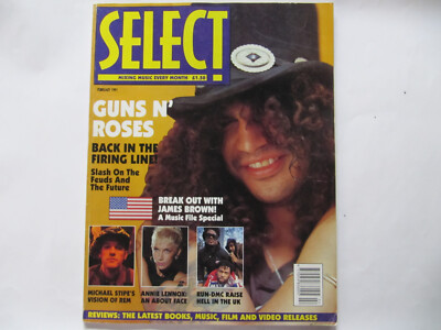 SELECT MAGAZINE - FEB 1991 - GUNS N ROSES REM ANNIE LENNOX RUN DMC