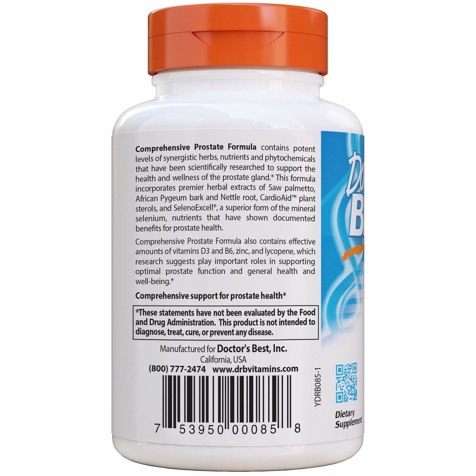 Doctor's Best Comprehensive Prostate Formula, Veggie Caps, 120Count