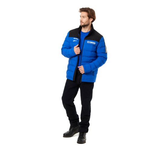 Official Yamaha Racing Paddock Blue Men's 'Rochdale' Padded Hybrid Jacket - Picture 6 of 8
