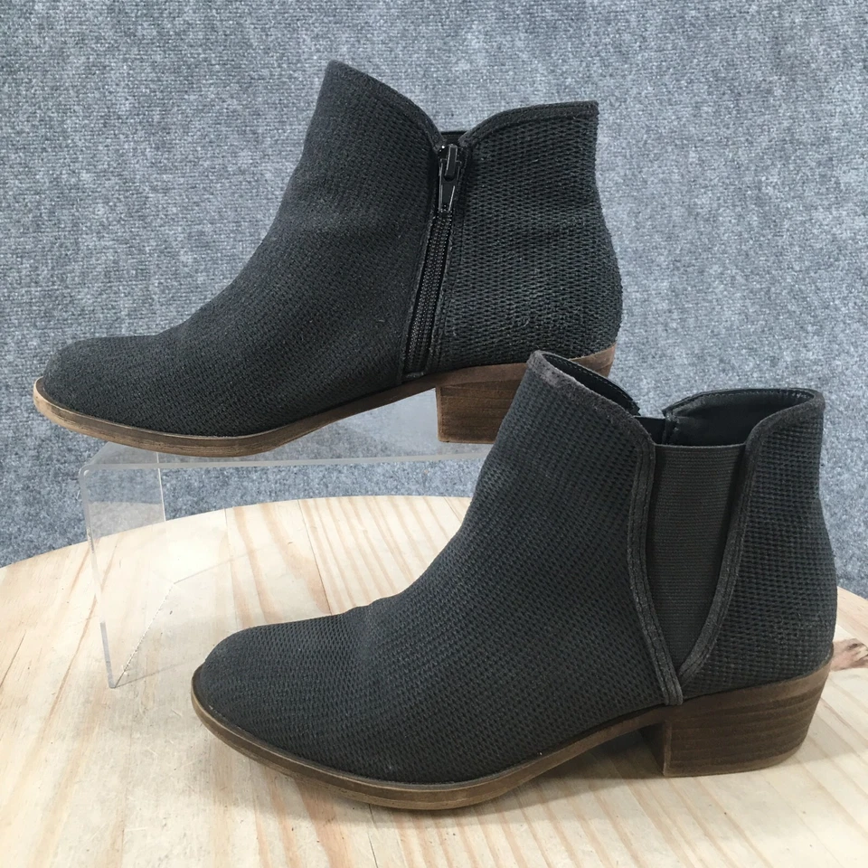 Kensie Botas Mujer 8 M Gerona Botines Tacones Informales Gris Cuero Cremallera Foto 2 de 4