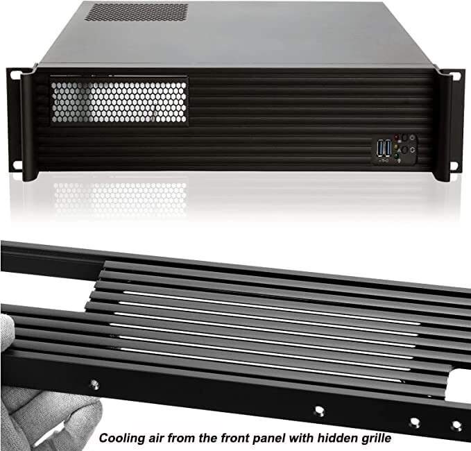 RackChoice MicroATX 2U Rackmount Server Chassis Short Depth 1x5.25