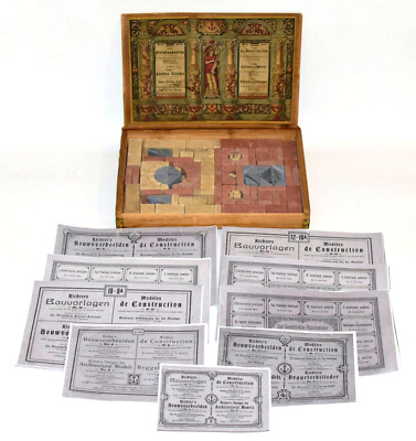 ANTIKER DEUTSCHER RICHTERS ANKER STEINBAUSTEINE BAUSET 6 um 1905