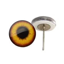 Pair Egyptian Goose Inspired Glass Eyes On Wire Pin Posts