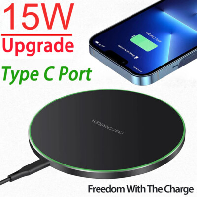 For iPhone 17 16 15 14 13 12 11 Pro Max 15W Wireless Charger Fast  Charging Pad