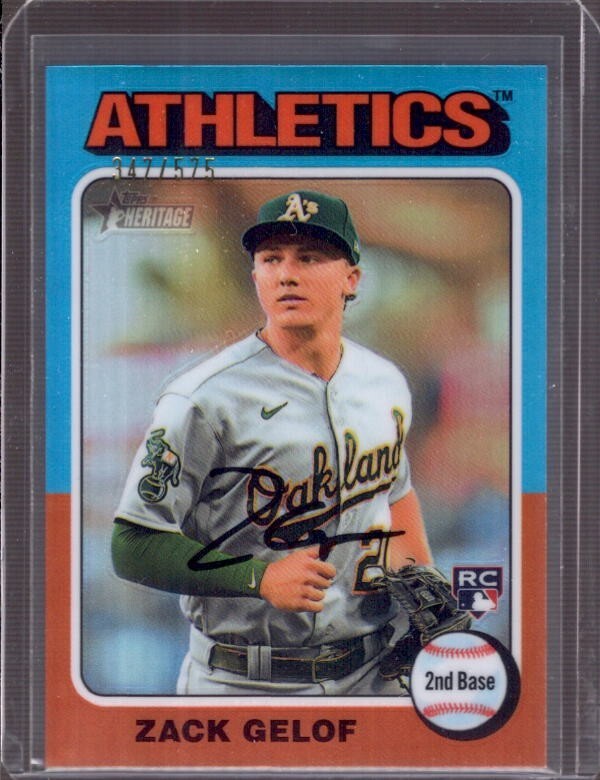ZACK GELOF 2024 Topps Heritage Chrome #346 Refractor Rookie RC #347/575