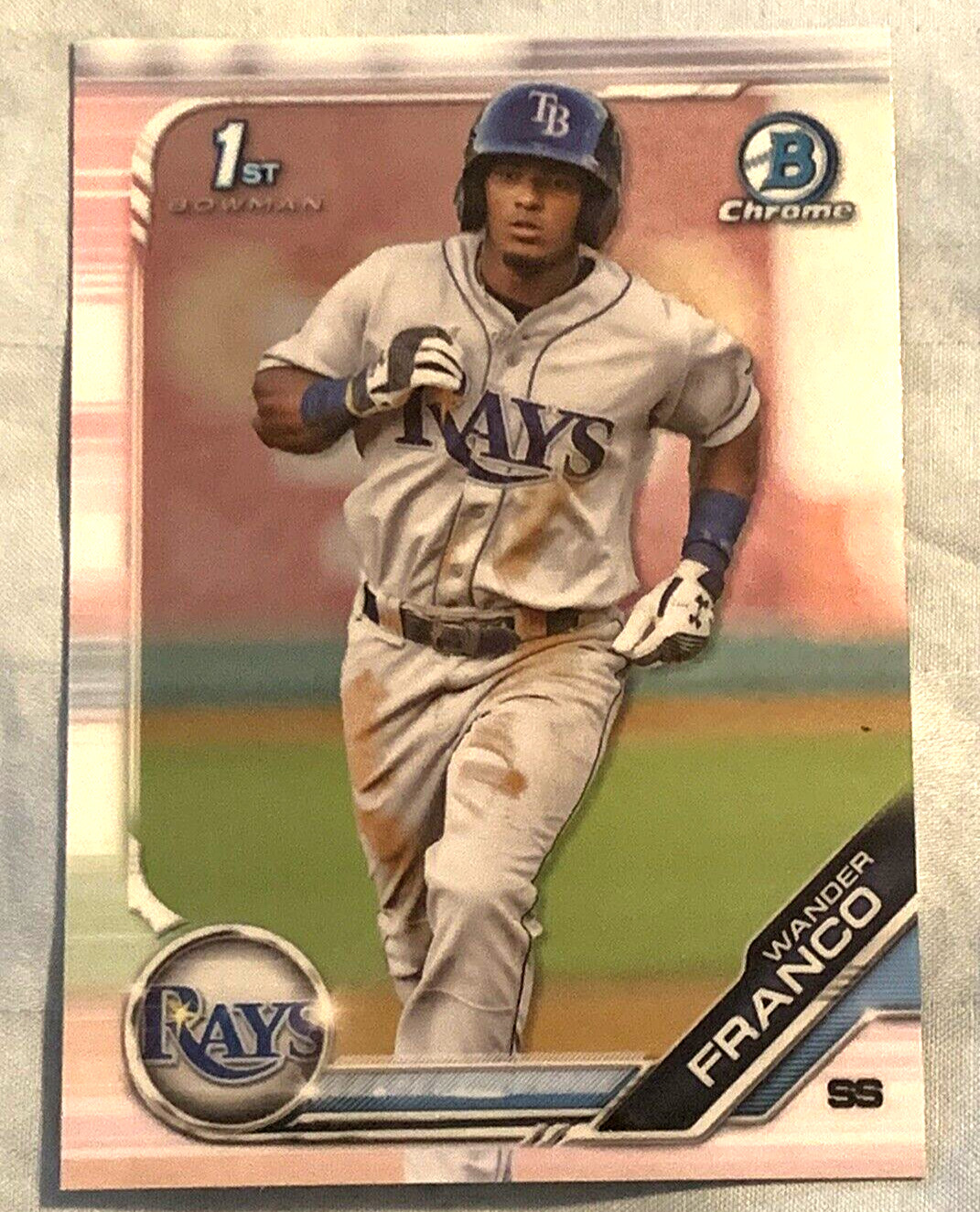 2019 1st Bowman Chrome Wander Franco BCP-100 - Tampa Bay Rays Rookie Prospect