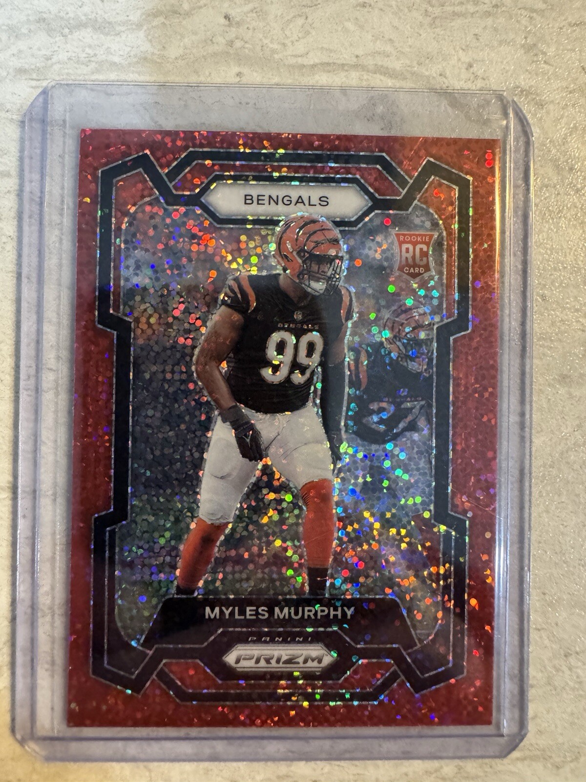 2023 Panini Prizm - Rookies Red Sparkle Prizm #320 Myles Murphy (RC)