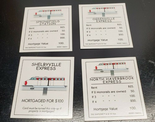 2001 Hasbro Simpsons Monopoly Replacement Parts - Parker Brothers - Picture 58 of 63