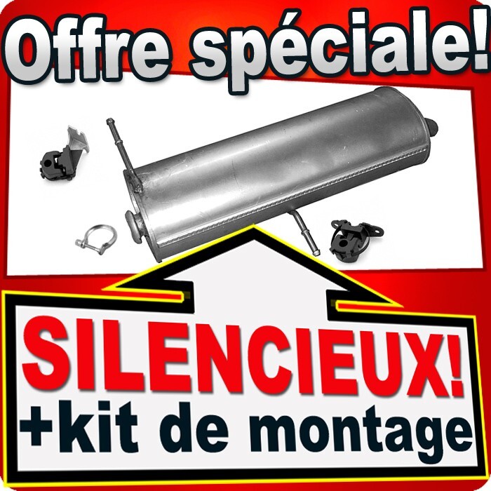 Silencieux arrière pour Peugeot 307 et 308 SW 2.0 140ch en acier galvanisé robuste