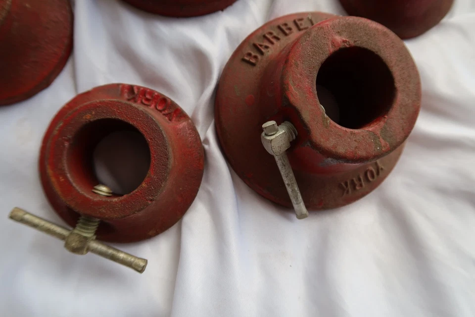 York Barbell Collares Vintage Bar Estándar De Colección Hombre Fuerte Culturismo Fitness 11p Foto 3 de 4