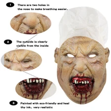 Halloween chef horror butcher latex mask