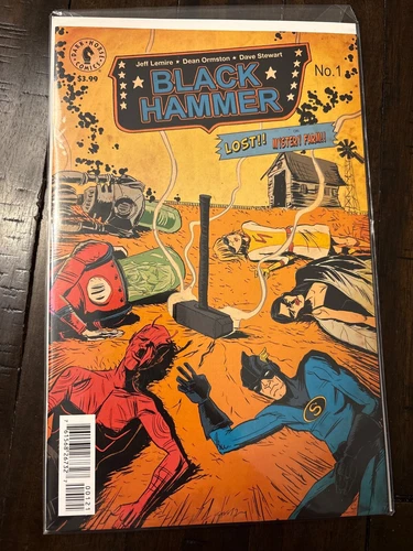 Black Hammer #1 Variant Cover by Jeff Lemire (Dark Horse Comics July 2016)