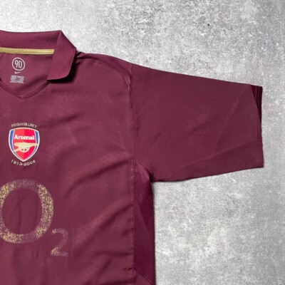 2005-06 Arsenal Home Jersey Nike Highbury Final Season Size XL