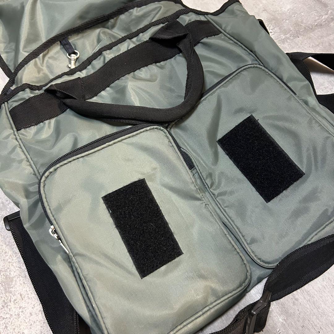 Diesel Men Vintage 90S Archive 2Way Nylon Bag Khaki Black Diesel Men Vintage 90S Archive 2Way Nylon Bag Khaki Black
