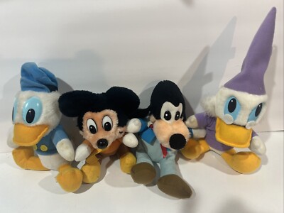 1984 Mickeys Christmas Carol Plush Hardees Lot - Goofy, Scrooge, Donald, Mickey