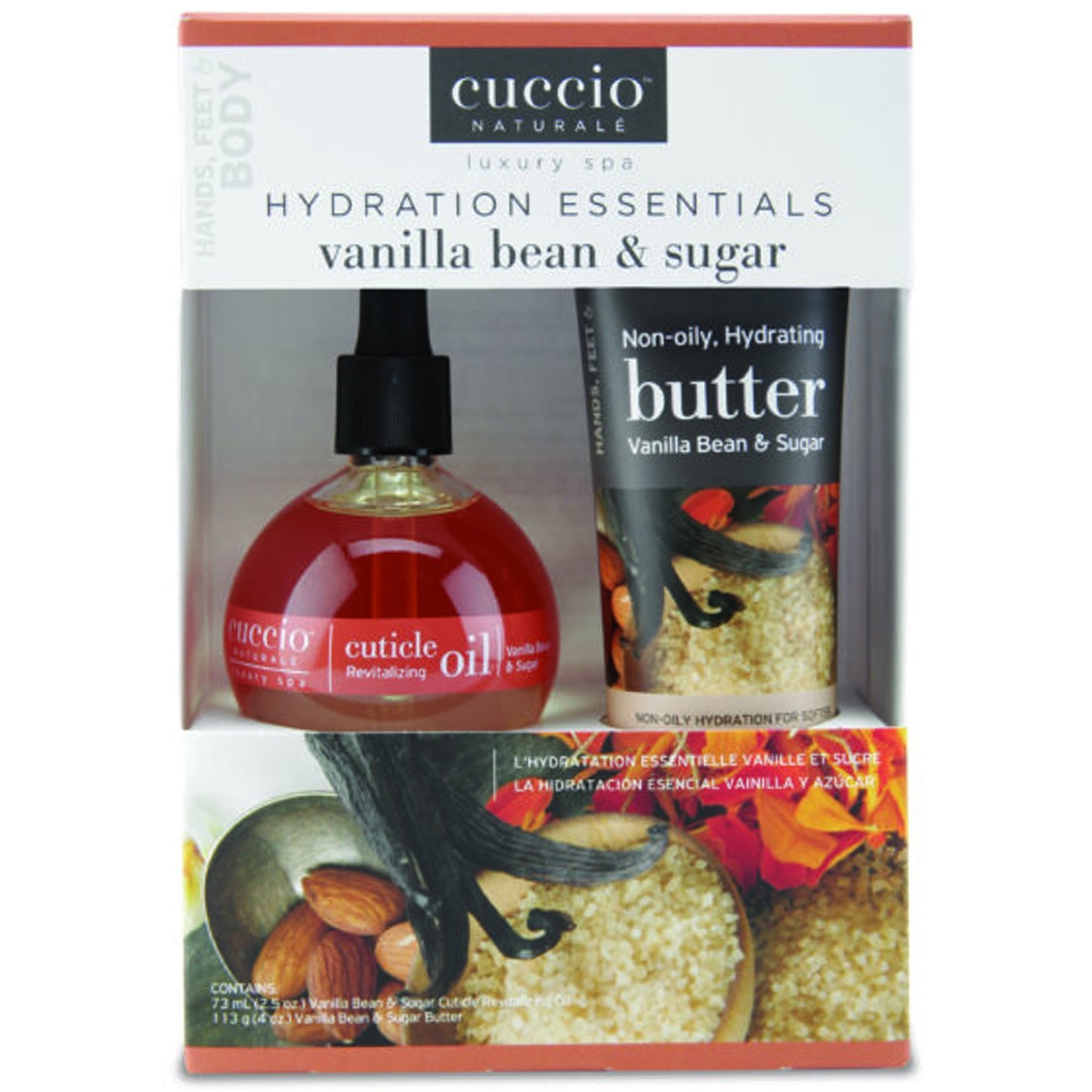 Cuccio Vanilla Bean & Sugar Oil & Body Butter Blend Duo (1 x 73ml & 1 x 113g)