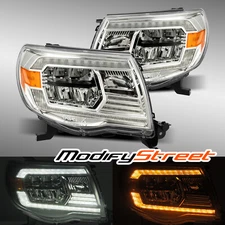 CHROME CRYSTAL HEADLIGHTS ASSEMBLY FOR 2005-2011 TOYOTA TACOMA PRERUNNER/XRUNNER