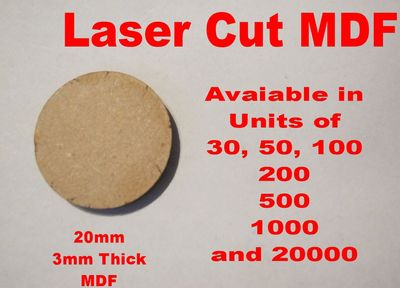 20 mm Kreis Rund Sockel in Laser Cut 3 mm MDF Frost Grab Bolt Action Infinity