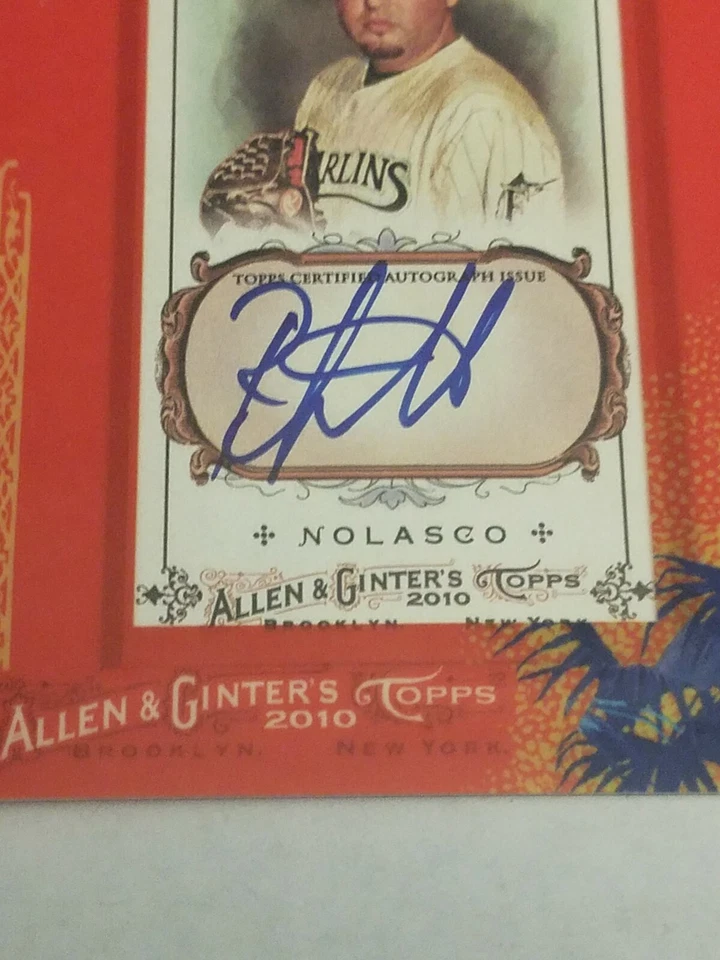 Ricky Nolasco 2010 Topps Allen & Ginter Autograph Auto Mini SP Florida Marlins - Image 2 of 3