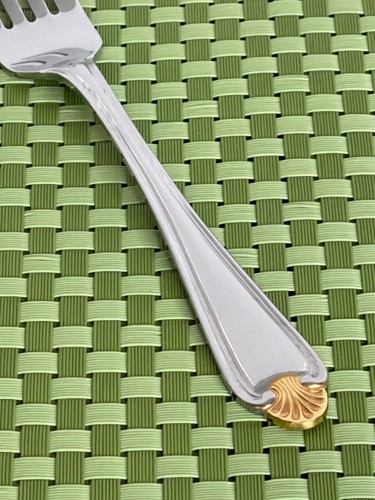 Pfaltzgraff GOLDEN BISCAYNE Stainless Dinner Fork 18/8 Indonesia Gold Flatware - Picture 3 of 7