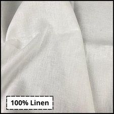 100 italian flax linen fabric by the yard sewing clothing for embroidery WHITE