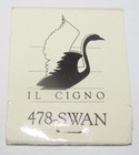 MILFORD, MA MASSACHUSETTS MATCHBOOK FULL SHERATON HOTEL SWAN IL CIGNO CHARADES — photo 1